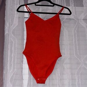 Topshop Orange Women's Bodysuit